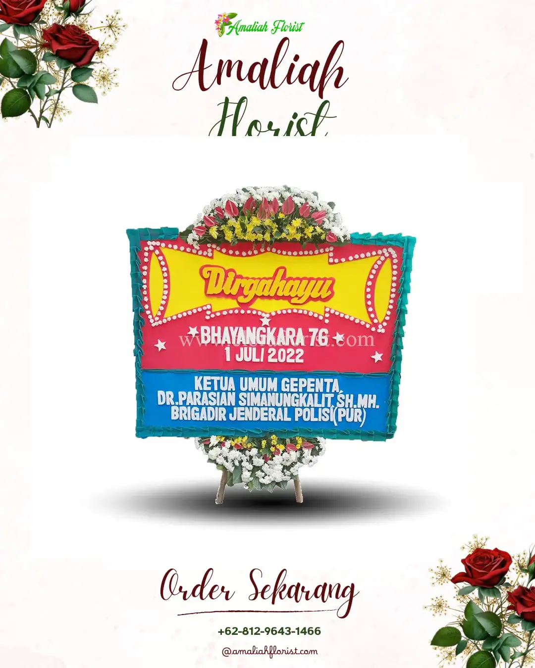 Papan Bunga HUT Ulang Tahun Ranubedali